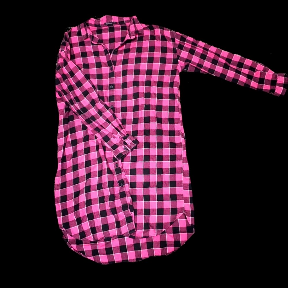 Flannels; pink and turquoise